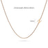 Bold Alphabet Letter Initial Charm Necklace in Rose Gold Tone